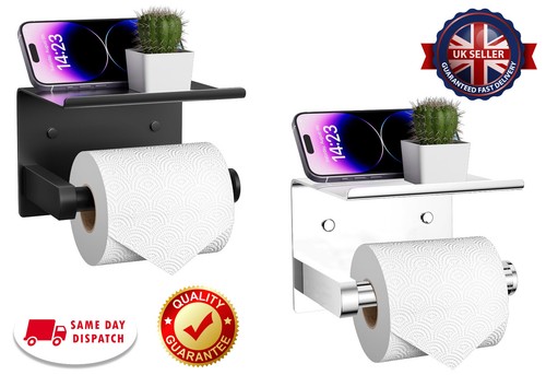 Toilet roll holder with - roll, shelf