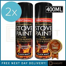 2 x BLACK STOVE PAINT