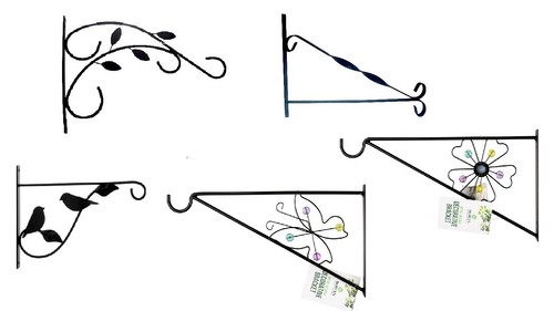 Hanging basket bracket black - hanging,