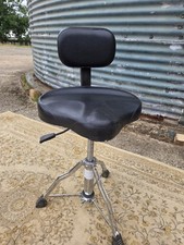 Mellenium Drum Stool Seat Saddle Airlift Drum Throne With Backrest by Thomann