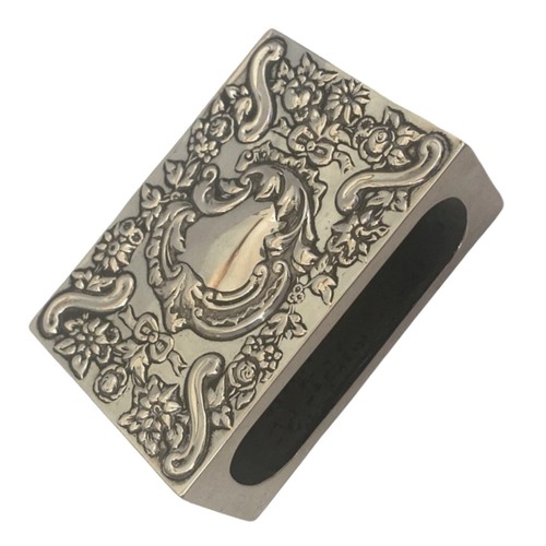 Fine solid silver matchbox - a,