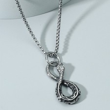 Men's Figure 8 Snake Pendant
