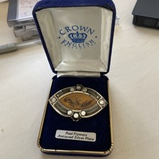 Silver Plate Brooch Real