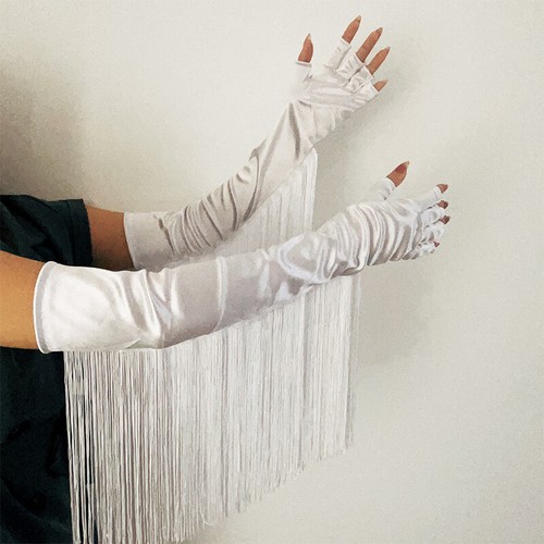 Lady elbow length long tassel - lady,