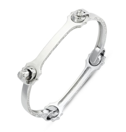 Sterling silver ladies torque - silver,