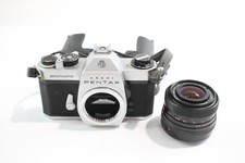Pentax Spotmatic SP II Vintage SLR Film Camera Working w/ Zeiss 35mm F/2.4 Lens