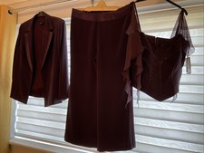 Ladies Pink Evening Trouser Suit 3-Piece, Size 16 John Charles 