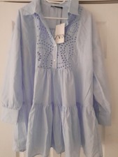 Zara short light blue dress