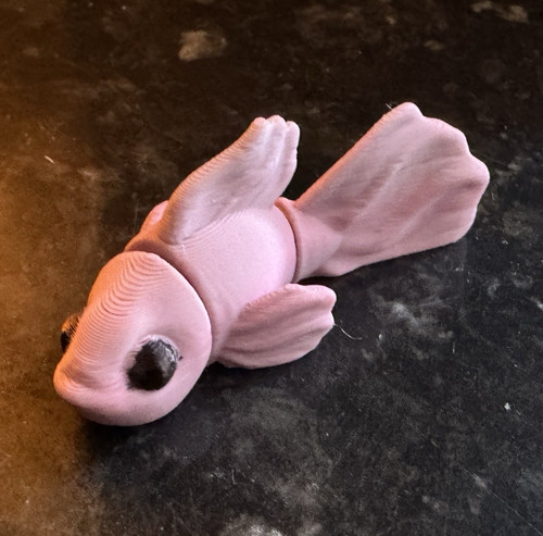 Pink fish plastic figurine toy - figurine,