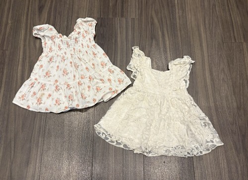 Baby girl white floral - white, smocked