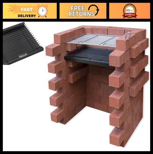 Diy brick charcoal bbq grill - charcoal,