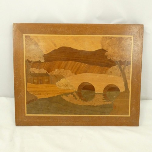 Wood marquetry hanging - marquetry,