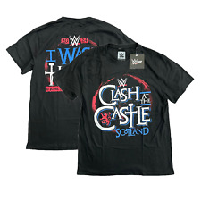 WWE Wrestling Men's T-Shirt Scotland Clash At The Castle Top - New