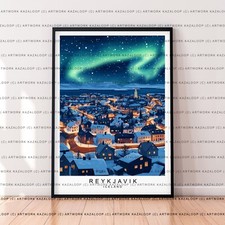Iceland Travel Poster