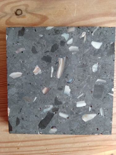 Black ceramic square - square, tile