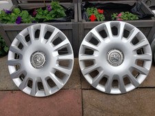 Pair of Genuine Vauxhall Corsa D 14" Wheel Trims Hub Caps x2 Astra Combo Agila