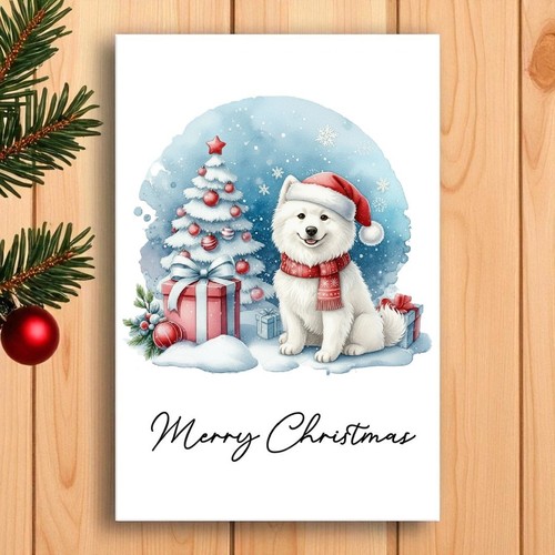 Samoyed christmas card from - samoyed,
