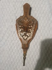 Antique oak fireside bellows. Green Man. English folk/myth.