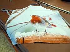 MARKS & SPENCER LARGE WIDE APRON/PINAFORE-100% COTTON-ADJUSTABLE NECKBAND-ROBIN