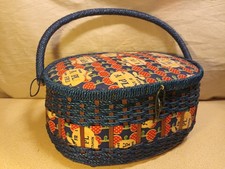 Vintage  Wicker Sewing Basket