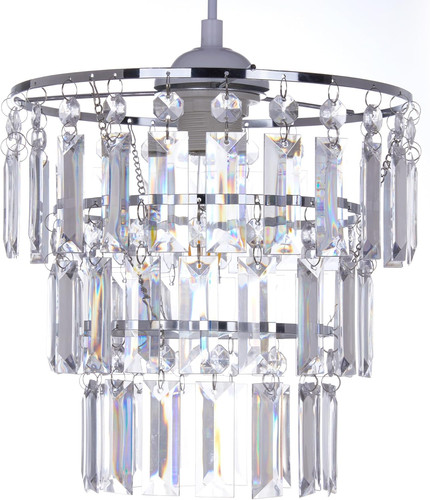 Tier chrome lamp shade - lamp,
