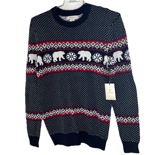 Nwt aspen sweater mens blue - s,