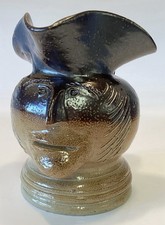 Saltglaze Stoneware Kishere Pottery Face Jug C1820
