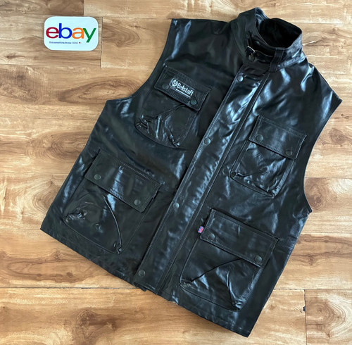 Belstaff panther leather vest - belstaff,