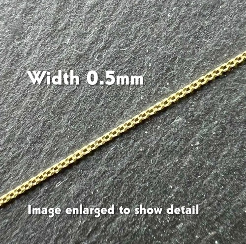 9ct gold curb chain - gold, necklace
