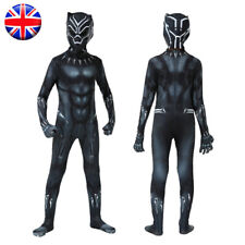 Kids Boys Black Panther Costume Cosplay Party Fancy Dress Book Week Outfit UK