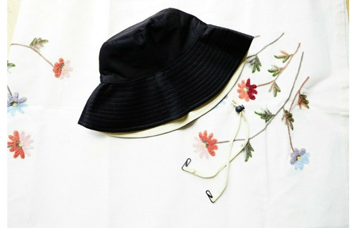 Black beige large - black, brim