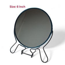 6" Two Sided Mirror Round Double Side Standing Mirror Foldable Magnify Mirror