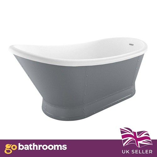 Grey freestanding bath - freestanding,