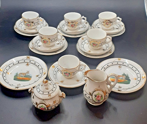 Vintage miniature tea set - miniature,