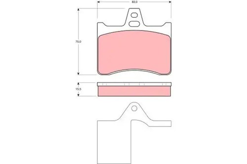 Brake pads gdb1284 trw - brake,