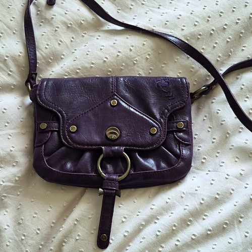 Nica small purple leather - small,