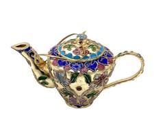 Vintage Cloisonné Mini Teapot
