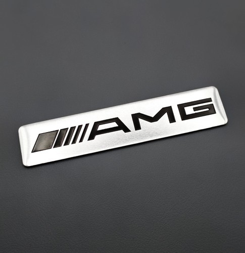 Amg silver alloy badge emblem - alloy,