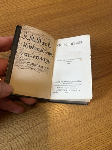 Antique 1891 miniature hymn - antique,