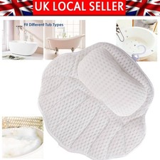 Bathtub Luxury Pillow for Neck Back Support Headrest w/ Soft 4D Air Mesh Fabric