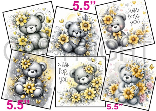 Card toppers 5 floral - toppers,