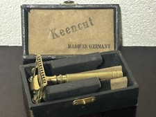 Rare Vintage Keencut German Gold Tone Razor