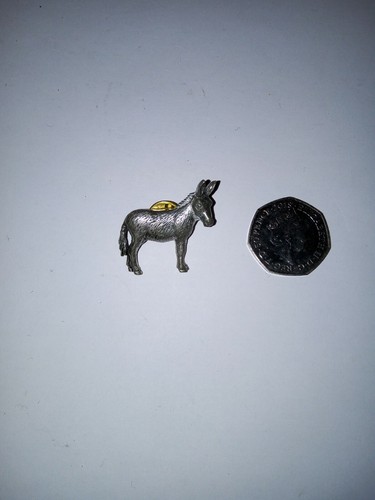 Brown pewter donkey - r,