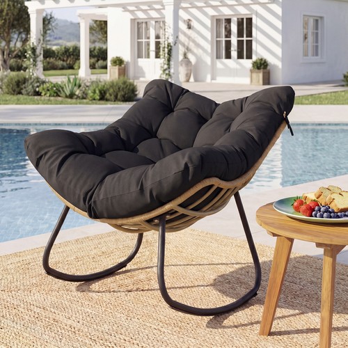 Oversized wicker egg chair - oversized,