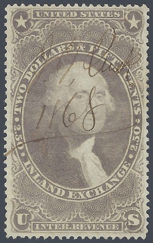 1863 usa 2 50 revenue - -, $2.50