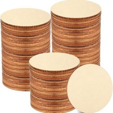 5-100x Unfinished Round Wood Discs Xmas 1-10cm DIY Crafts Wooden Circle Discs UK