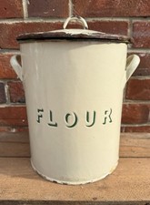 Cream & Green Vintage Enamel