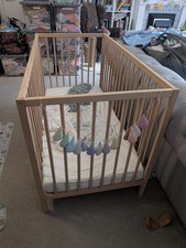 IKEA SNIGLAR Cot Bed, beech, 60x120 cm