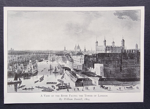 Antique 1921 print river - 1921,