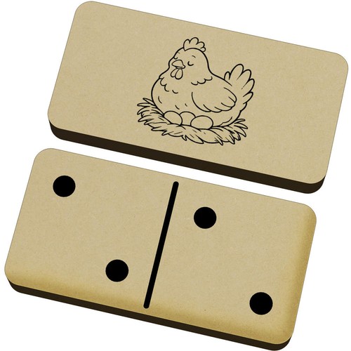 Hen sitting nest domino - on,